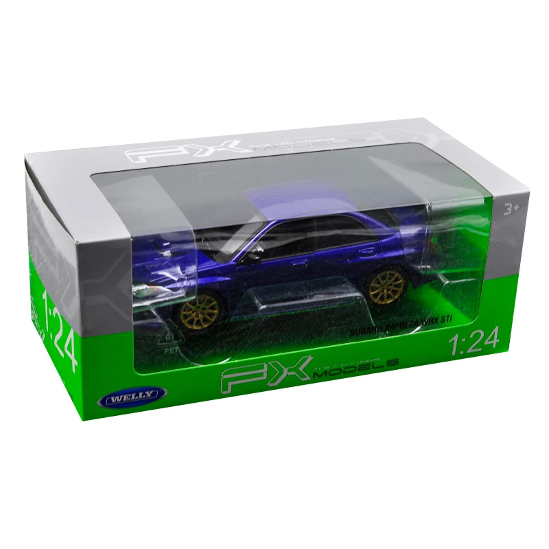 Welly масштаб 1/24 Subaru Impreza WRX STI гоночный спортивный автомобиль литой Дисплей модель