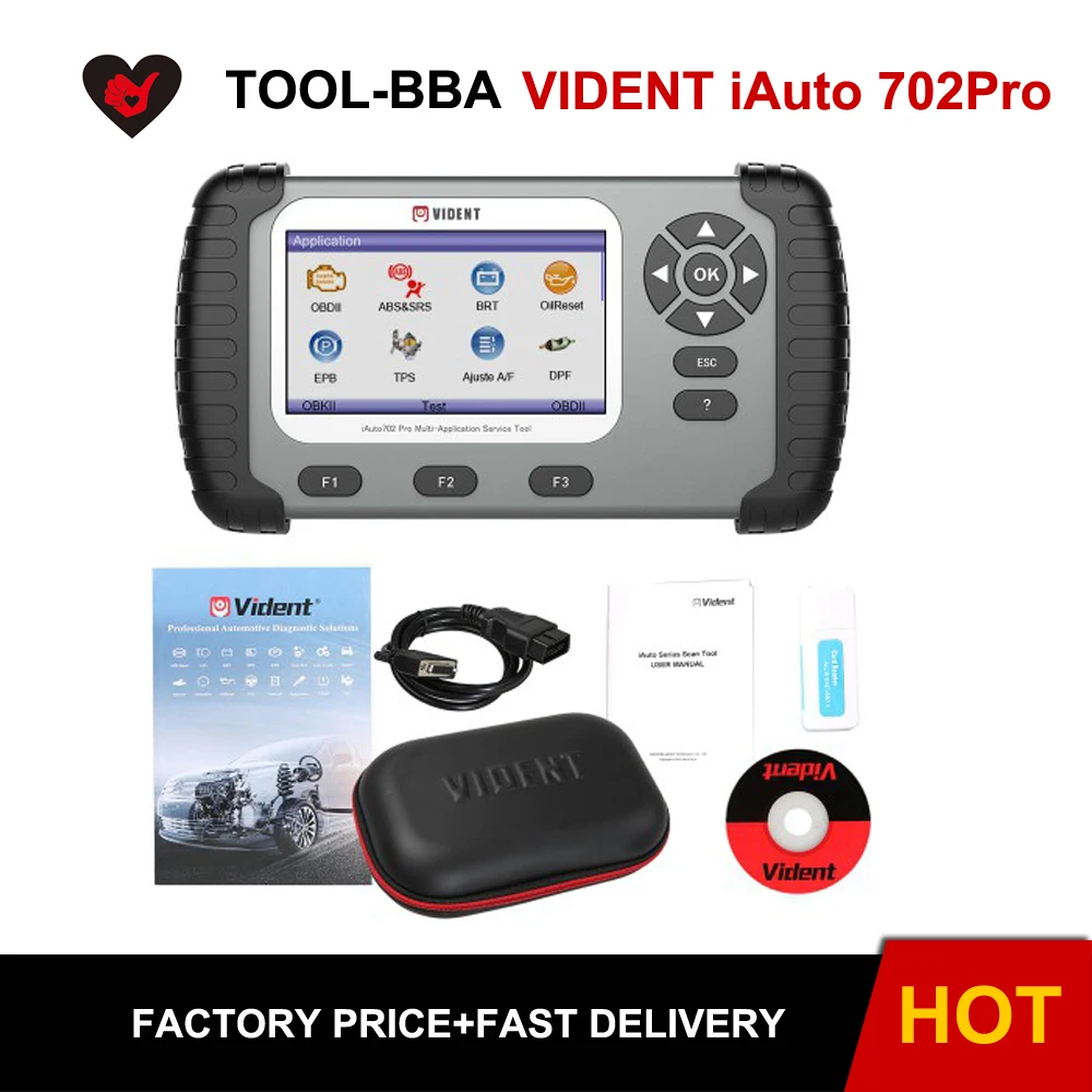 VIDENT iAuto 702Pro мульти аппликатор сервисный Инструмент поддержка ABS/SRS/EPB/DPF обновление