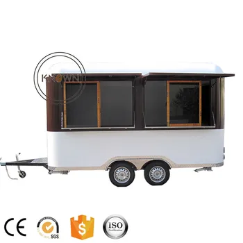 

4m length white color mobile food cart Multifunctional Vending Car Mobile breakfast car for sale
