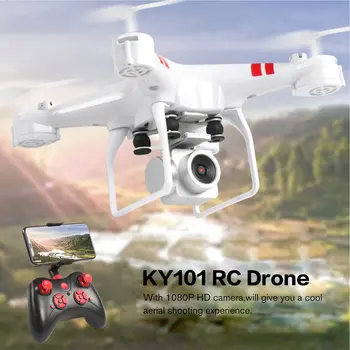 

KY101 2.4G RC Drone with 4K/1080P HD Camera Altitude Hold Headless Mode 3D Flip RC Helicopter Aircraft 3/2/1 Batteries