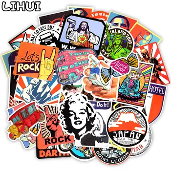 

50 PCS Retro Style Sticker Graffiti Travel Funny JDM Stickers for DIY Sticker on Suitcase Luggage Laptop Bicycle Skateboard Car