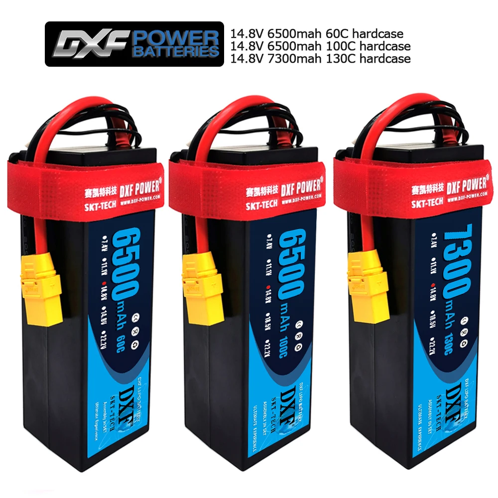 Жесткий Чехол для аккумулятора DXF 4S Lipo 14 8 в 6500 мАч 60C 100C/5200 50C/7300 130C/AKKU 1:8 1:10