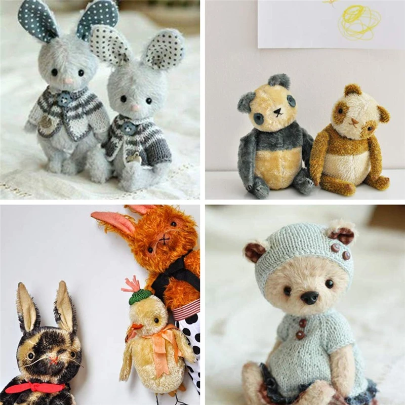 MIUSIE 50pcs/Bag Glass Eyes 2mm/3mm/4mm Needle Felting Animals Bears Rabbit Dog Dolls Animal Eyes for DIY Dolls Toy Accessories plastic safety eyes
