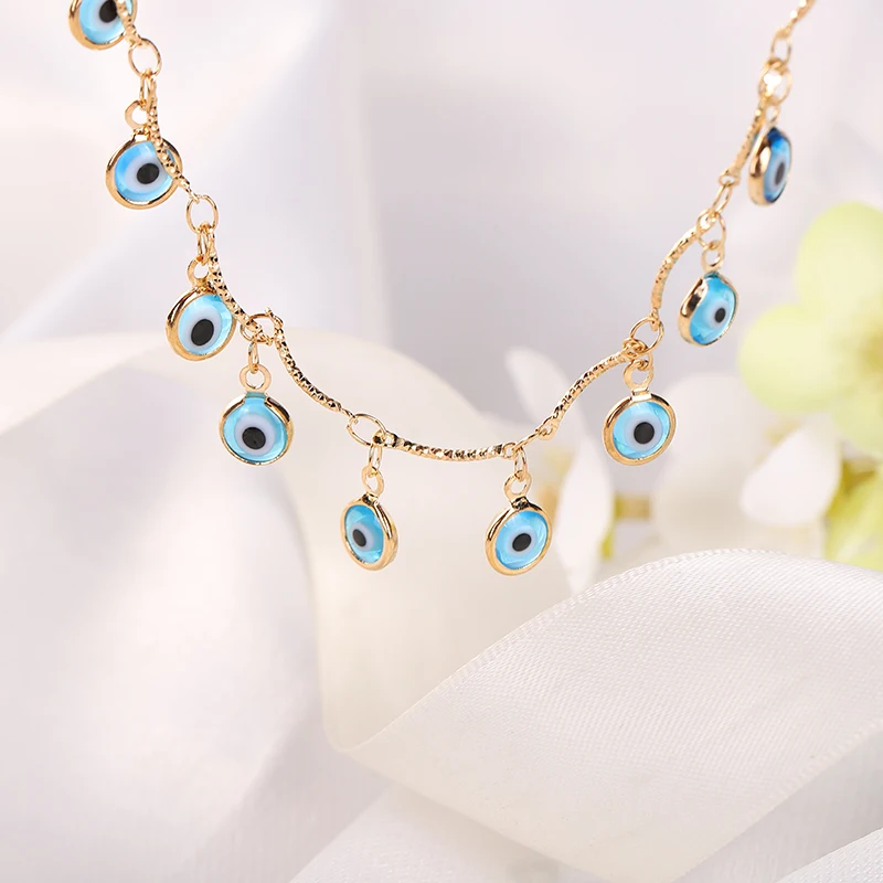 Мода tricolor богемный кристалл глаза звезда падение кулон дамы ожерелье предметов ювелирные изделия