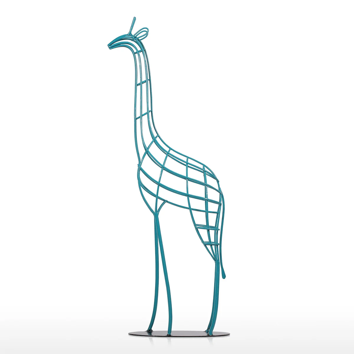 

Giraffe Iron Statue 20.8 inches Handmade Iron African Giraffe Statue Sculpture Animal Figurine for Home Decoration