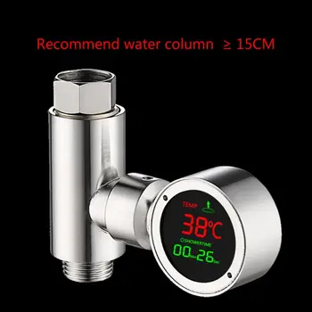 

LED Water Shower Thermometer Self-Generating Electricity Bath Temperature Meter A0NC