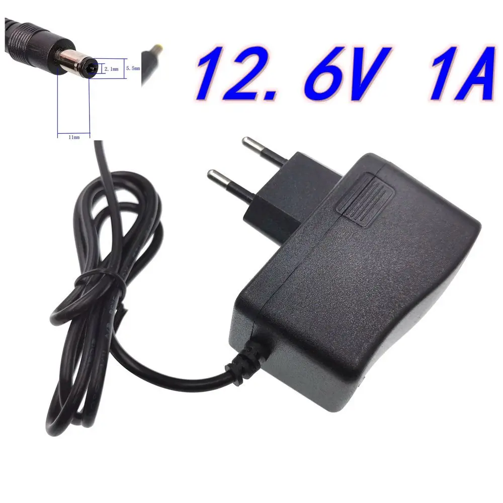 12 6 V 1A 18650 Литий Батарея Зарядное устройство 12V отвертка Портативный стены DC 5 5*2 1 мм|Зарядные устройства| |