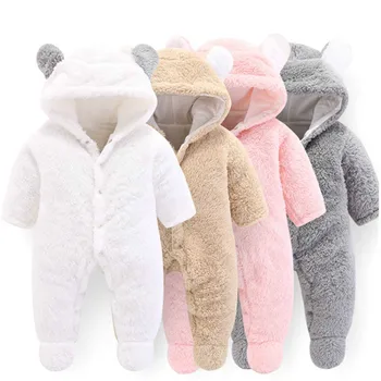 

Newborn Baby Winter New Clothes Baby Baby Girl Warm Clothes Soft Fleece Outerwear Jumpsuit New Born 0-12m Boy Jumpsuit