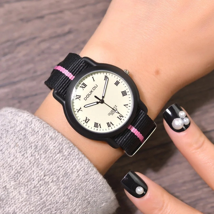 

Supply of Goods doukou Watch Nylon Weaving Watch Strap Origional Product Cloth Cover Couple Watch