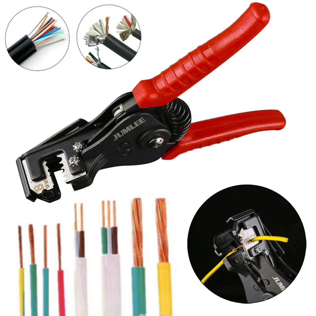 

40# Professional Automatic Wire Striper Cutter Carbon Steel Plastic Stripper Crimper Pliers Terminal Tool Hand Tool Parts