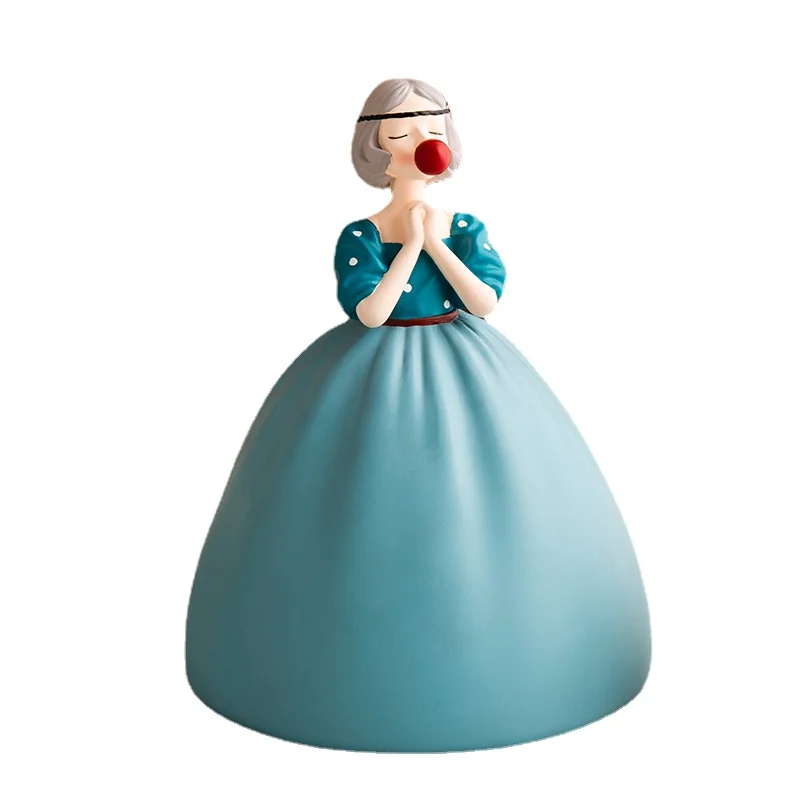 

Nordic Home Decoration Girl Resin Creative Ornaments Desktop Decorations Bubble Girl Birthday Gifts for Girlfriends Skarbonka A