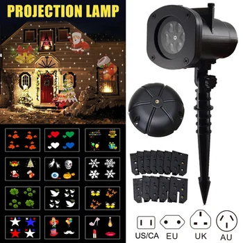 

2019 New product 12 Pattern Landscape Projector Move LED Xmas Garden Stage Party Light Christmas Projection Lamp L9 #2