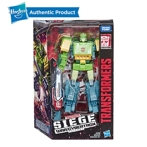 SPRINGER Hasbro Трансформеры игрушки поколения войны для Cybertron осада Делюкс Спрингер S36 WFC-S37 брунт Weaponizer гончий и красный сигнал тревоги - Цвет: SPRINGER