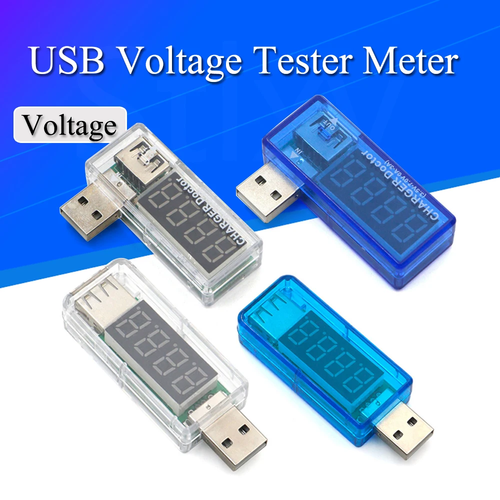Цифровой USB-тестер напряжения измеритель и силы тока для мобильного телефона с