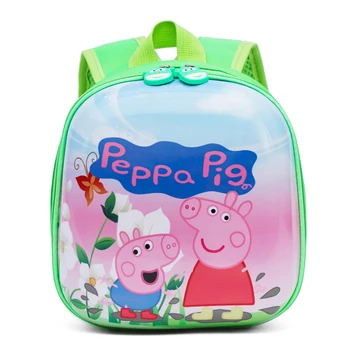 

Bag Peppa Pig Toy Action Figure Backpack High Quality Material Nylon Bag School Knapsack Kindergarten Backpack Birthday Gift Toy