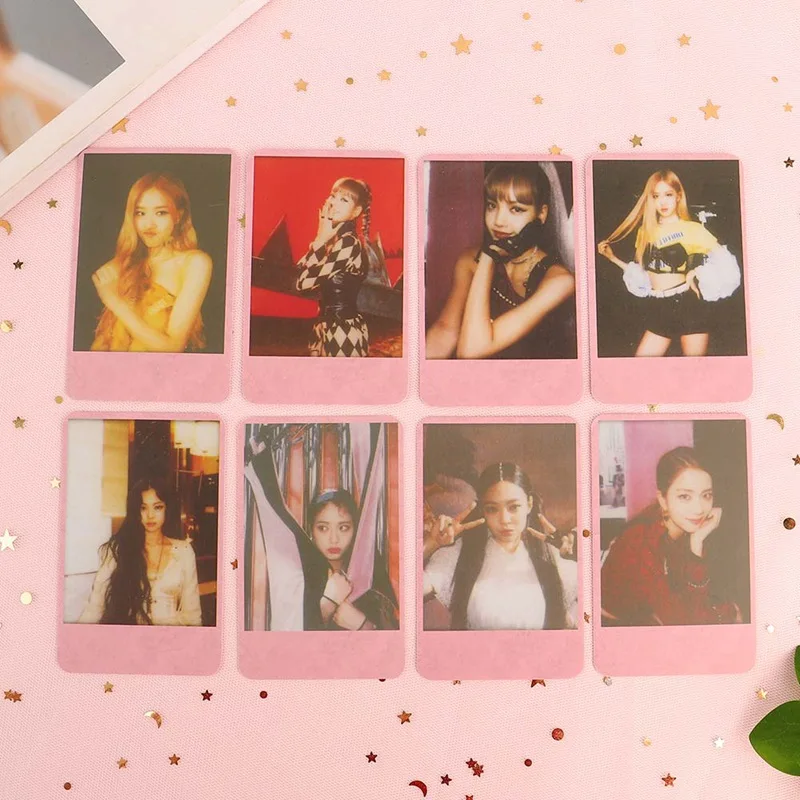 8 шт./компл. KPOP BLACKPINK альбом самодельные Бумага ЛОМО карта фото плакат Фотокарта вентиляторы подарок коллекция набор канцелярских принадлежностей