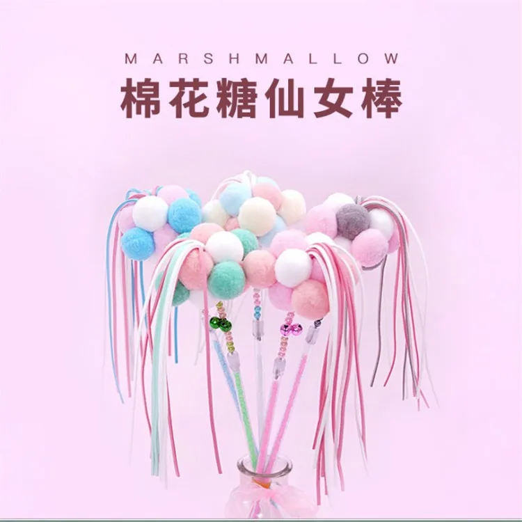 Douyin сказочная кошка, Дразнилка для кошки, играющая удочка, колокольчик, ручная работа, плюшевая перьевая игрушка, стальная проволока, товары для домашних животных, игрушка для кошек