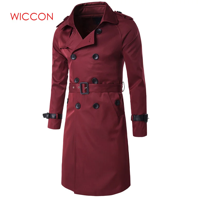 New Trench Coat Men Brand Clothing Top Quality Mens Trench Coat New Fashion Designer Men Long Coat Autumn Winter