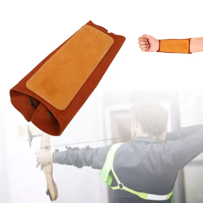 Armguard сильный периметр 24 см коричневый коровьей защитная одежда стрельба из лука поле Спорт на открытом воздухе Лук Стрелка рука