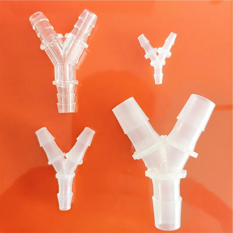 18 Sizes 2.4-19.5mm Equal Y Type Hose Tee Connectors Aquarium Parts Hose Pipe Fitting Pipe Fitting Tee Adapter Water Pipe Fitting