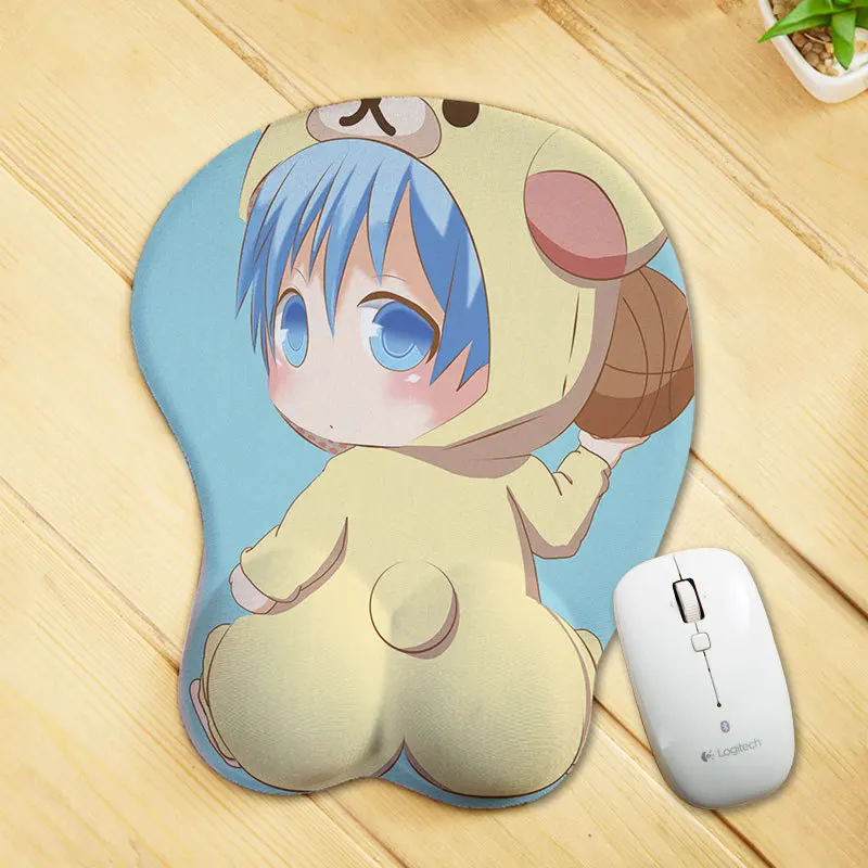 Cute Cartoon Sexy Hips Soft Silicon 3D Mouse Pad Anime Ergonomic Anti-Slip Mouse Pad Gaming MousePad With Wrist Rest 215x255mm