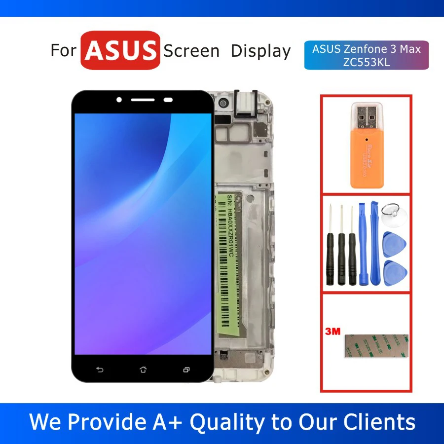 100% протестированный 5 &quotЖК дисплей для ASUS Zenfone 3 Max ZC553KL с сенсорным экраном