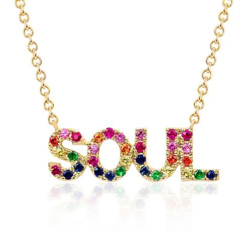 Meaning Letter Charm Rainbow Cz Paved 