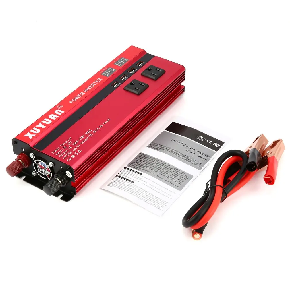 

Professional 6000W Power Inverter DC 12V to AC 110V LED Display Car Sine Wave Converter for Household Appliances