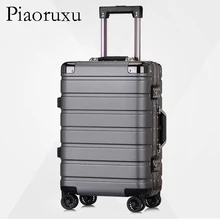 Piao ru xu 2" 24" дюймов алюминиевый каркас чемодан на колесиках для путешествий Spinner Carry On Cabin Rolling Hardside чемодан