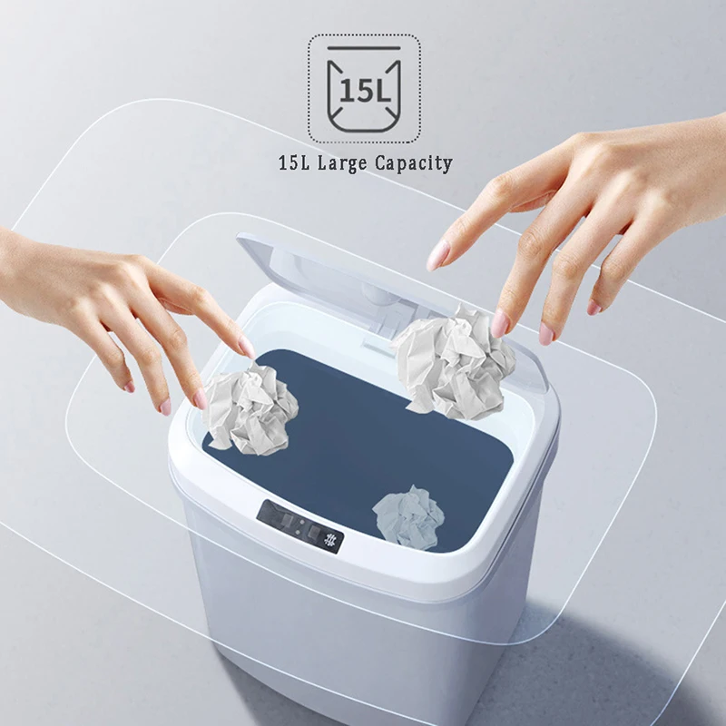 AutomaticTouchless Garbage Can Home Smart Trash Can Infrared Sensor Large-capacity Waste Bins