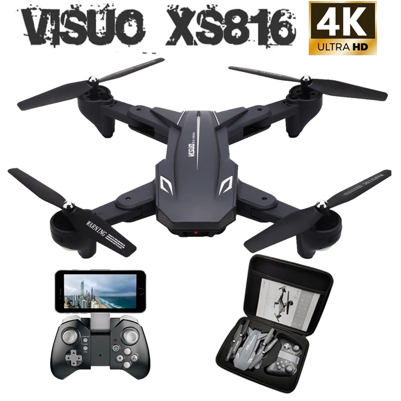 Visuo XS816 WiFi FPV RC Drone 4 K caméra débit optique 720 P double caméra RC quadrirotor pliable Selfie Dron VS XS809S XS809HW SG106