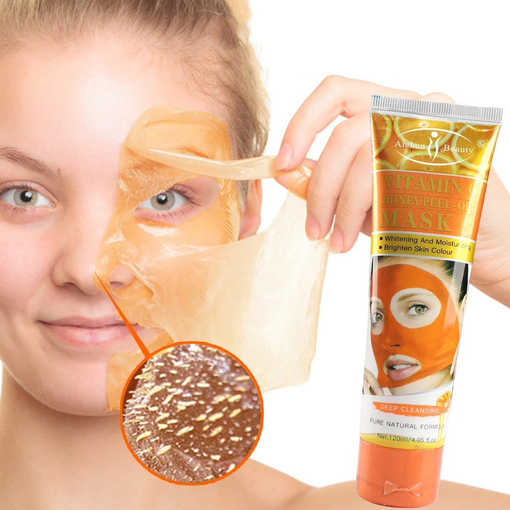 

Vitamin C Peel-Off Mask Purify Shrink Pores Removes Excess Oil Blackhead Whitehead Removal Skin Cleaning Care 120g