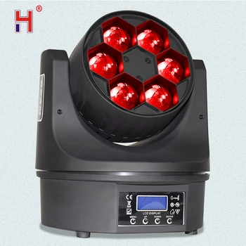 

6X15W Bee Eye Mini Led Moving Head Light 11/14 DMX Channels RGBW Stage Disco Dj Dmx Lamp Strobe Show Party Sound Color Music