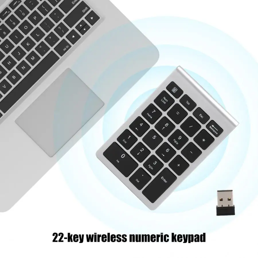 Беспроводная мини клавиатура с ножницами 22 клавиши USB 2 4G|Клавиатуры| |