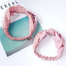 Южная Корея ручной работы ткань родитель и ребенок-повязка для волос мать и дочь большие ободки Детские головные уборы милые повязки для волос повязки на голову M
