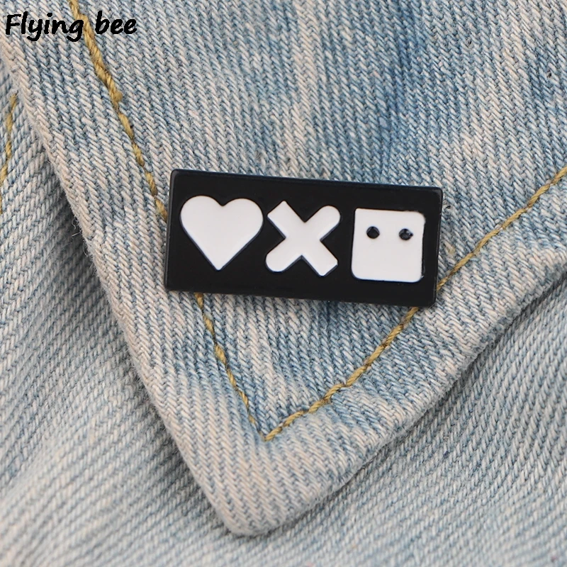 20 шт./партия Flyingbee Love, Death& Robots клевый значек эмалированная булавка для одежды, значок для рюкзака, забавная Милая брошь с отворотом X0406