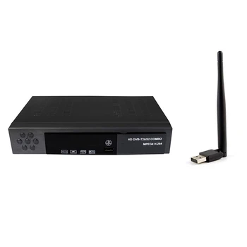 

AMS-Smart Digital Satellite Tv Receiver Dvb-T2+Dvb-S2 Fta 1080P Decoder Tuner Mpeg4 With Usb Wifi Antenna(Eu Plug)