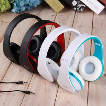 

Convenient Foldable Wireless Stereo + Headset Combo with Mic For iPhone Cellphone PC Laptop 3.5mm Audio Jack