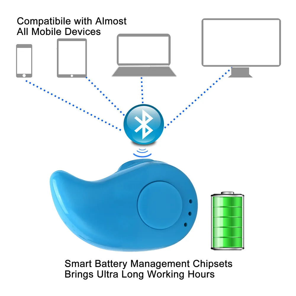 S530 мини беспроводные Bluetooth наушники спортивные стерео наушники-вкладыши гарнитура наушники с микрофоном для iPhone samsung наушники