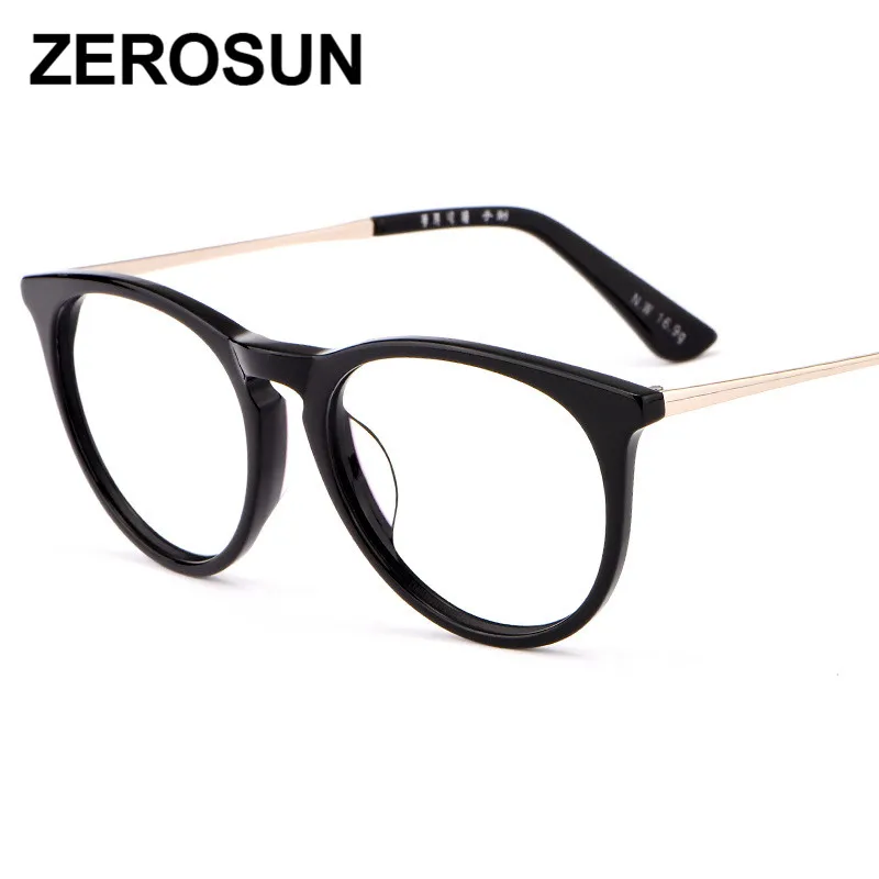 Zerosun ацетатные очки, оправа для мужчин и женщин, овальные очки для мужчин с прозрачными линзами, поддельные модные очки