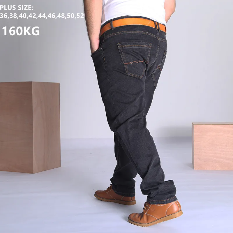 High Waist Jeans Big Men Black 