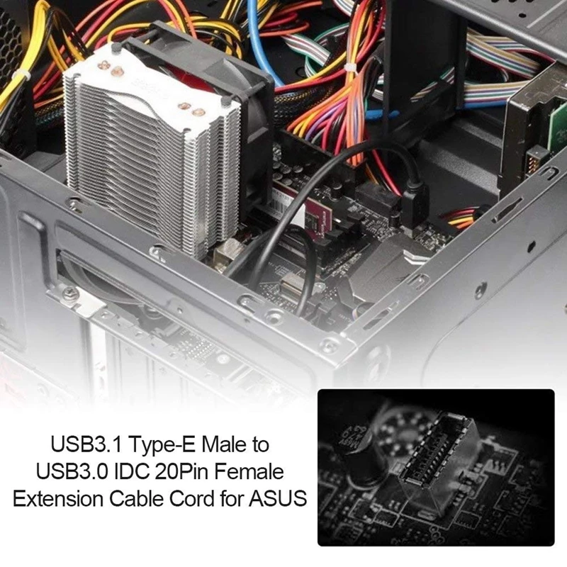 USB3.1 type-E Мужской к USB3.0 IDC 20Pin Женский удлинитель шнур для ASUS