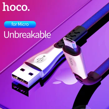 

Hoco 2.4A aluminum alloy Micro USB Cable 1.2m for Xiaomi Redmi Note Fast Charging Mobile Phone USB Charger Data Cable for Samsun