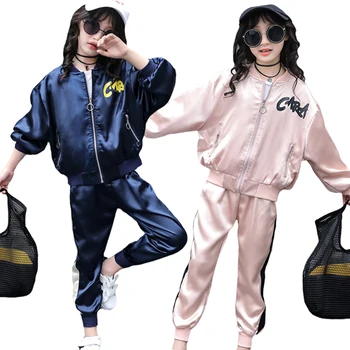 

Girls Clothes Long-sleeved Jacket Pants Two-piece Set Children's Wear Sportswear 3-12 Y Child Quality Clothing 2019 Hot Sale