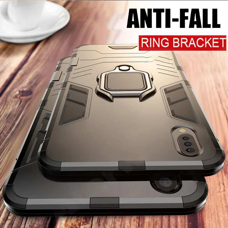 Bumper-Case-For-Xiaomi-Mi-9-Lite-Case-Metal-Ring-Holder-Hard-Magnet-Phone-Back-Case