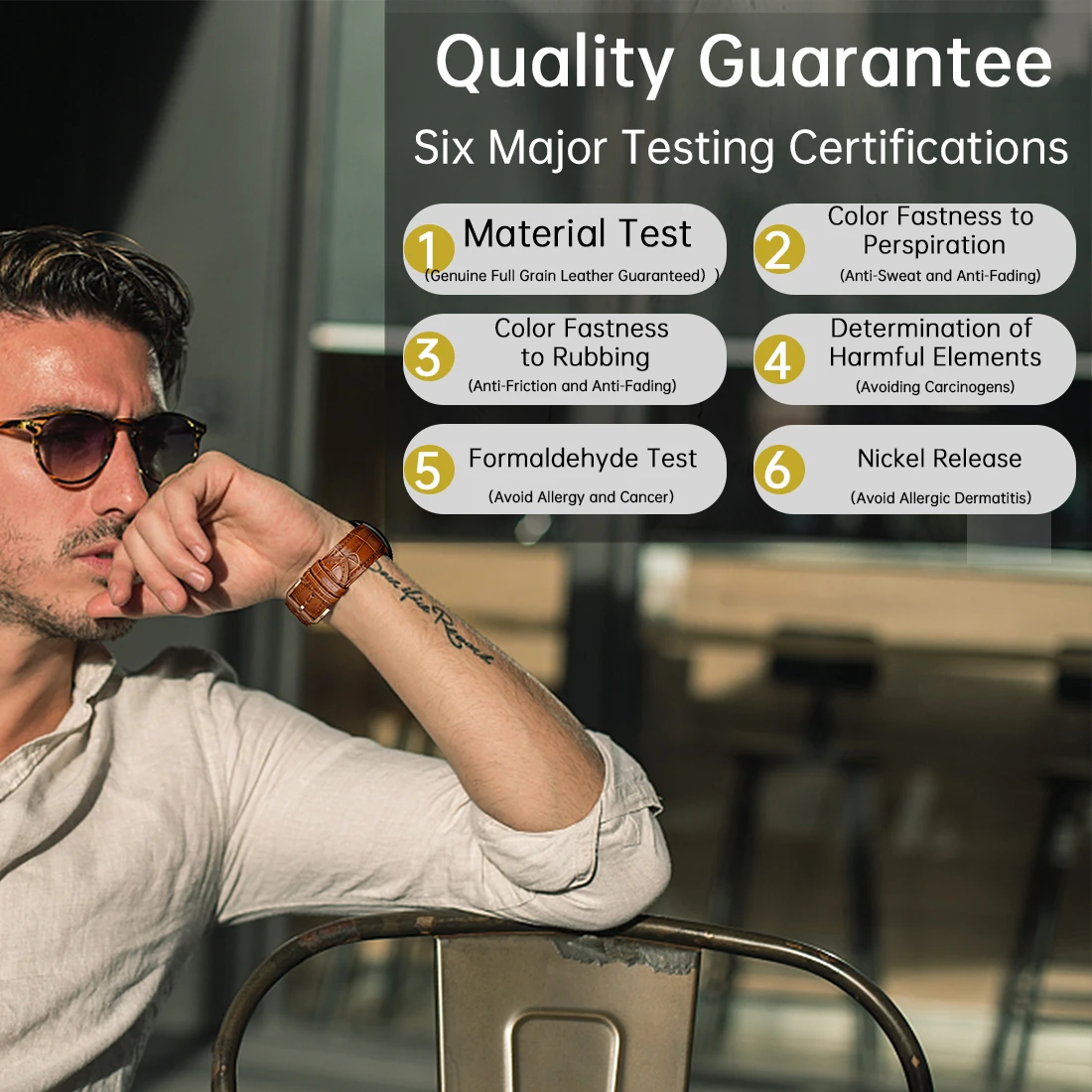 Genuine Cow Leather Watchband Quick Release Watch Strap Band Bracelets Belt Black Brown Butterfly Buckle Replacement 18-24mm