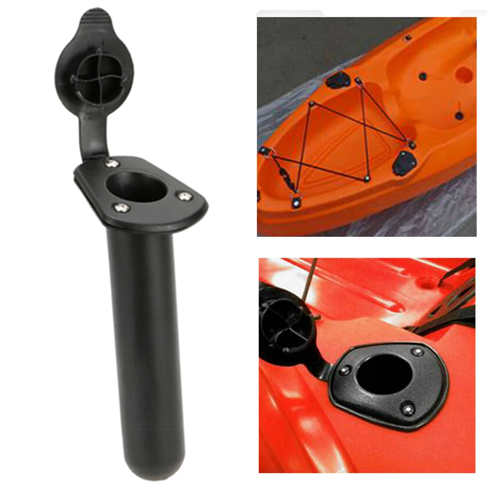 

Fishing Rod Holder Removable With Cap Cover Adjustable Replacement Lake Easy Install Flush Mount Rivers Durable For Kayak Pole