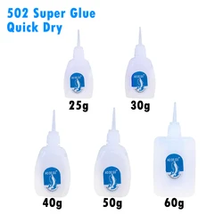 Colle Super forte Cyanoacrylate à séchage rapide, colle forte, 25 60g 502, fournitures de bureau en cuir, caoutchouc et métal 