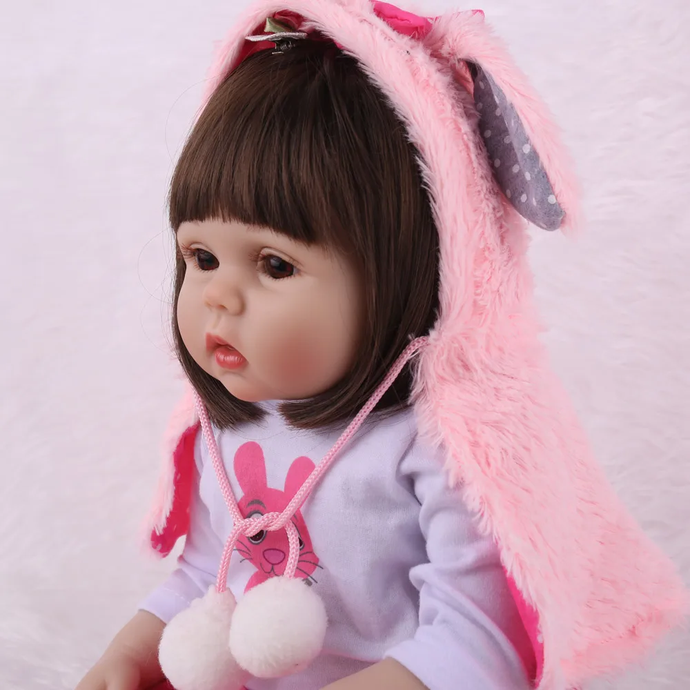 18 дюймов 47 см полный Силиконовый Reborn Baby dollsводонепроницаемая игра игрушки реалистичные Reborn малышка девочка купаться играть живыми Дети Boneca подарок