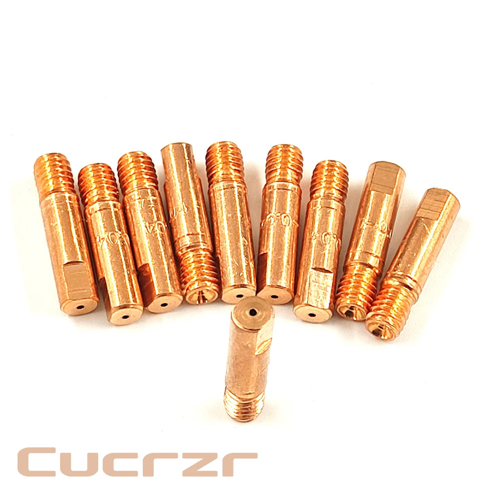 Welding Torch 15AK Contact Tip CuCrZr/E-cu MIG Torch/Gun Consumables 0.6 0.8 0.9 1.0 1.2mm M6x25mm Welding Tips MIG MAG Welding Torch